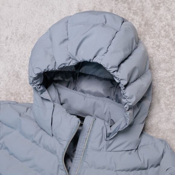 32 Degrees Heat Gray Hooded Puffer Jacket Coat Womens Size L - Picture 4 of 14